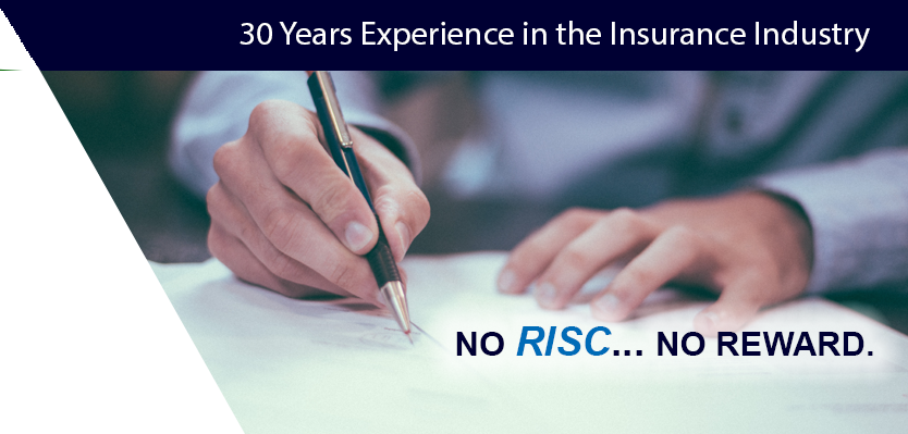 experience in insurance industry hands writing on paper